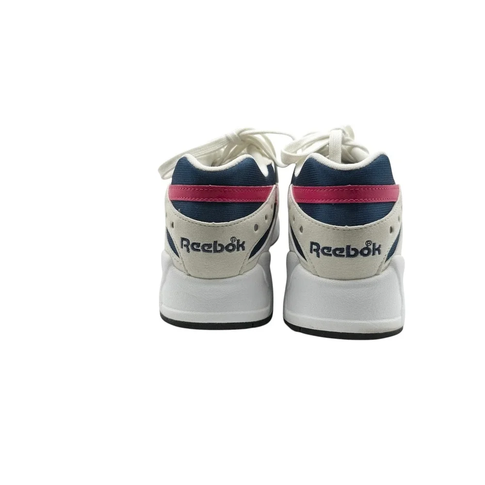 Reebok Aztrek Double Trainers White Pink Navy Mens‎ Sz 8.5 Athletic Shoes
